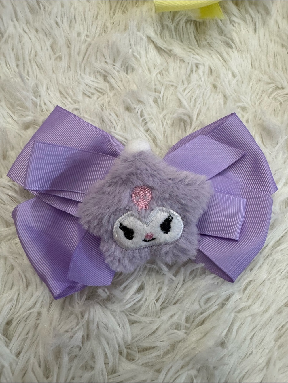 Lavender Kuromi Plush hair clip Hair Bow